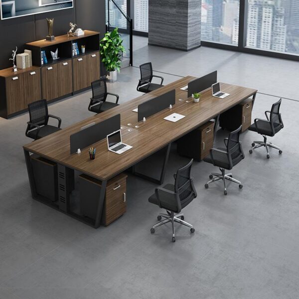 Cụm Bàn Team 6 Chân Sắt-CBNV17